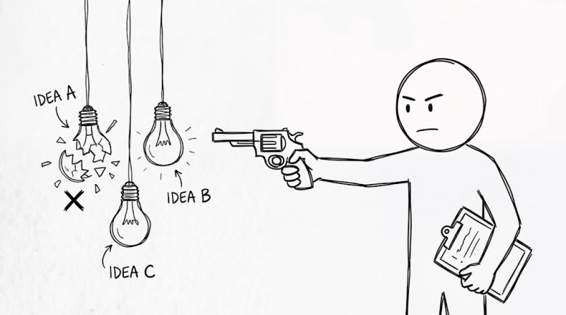 Shooting down ideas is not a skill