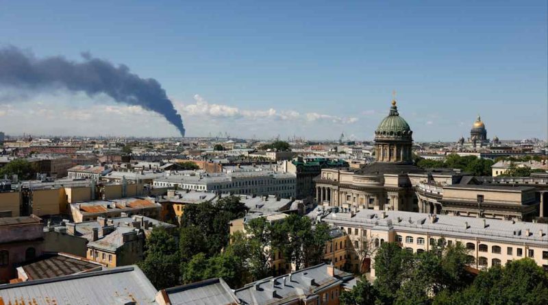 Ukraine strikes St Petersburg as Putin’s forum gets under way